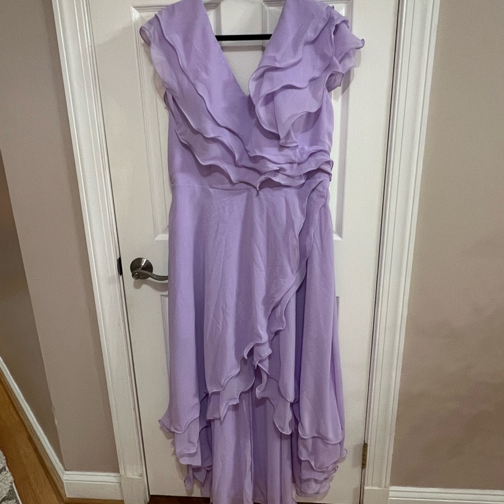 Chic Lavender High-Low Dress - Picture 2 of 3